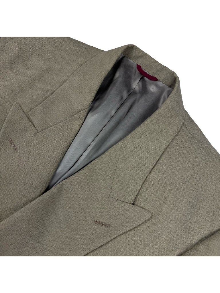 Hart Shaffner & Marx Men's 100% Wool Double Breasted Blazer Beige 42r